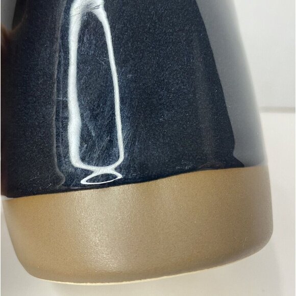 World Market Gold-Handled Black Ceramic Mug With Matte Brown Base - Picture 5 of 7